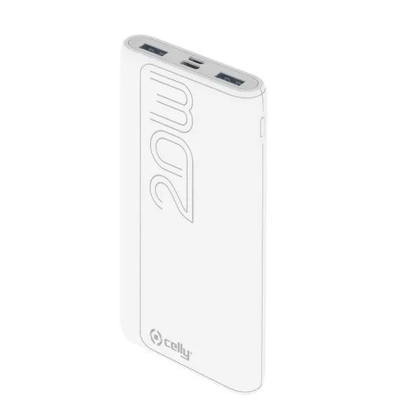 CELLY Power bank EVO 10000mAh, bela