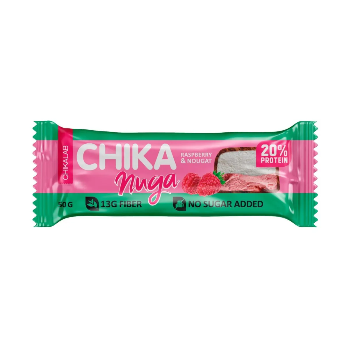 CHIKALAB - CHIKABAR Preliveni proteinski bar Nugat Malina 50g
