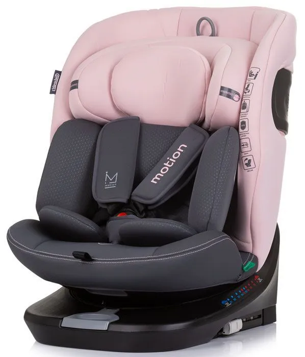 CHIPOLINO Autosedište za decu 40-150cm Motion flamingo