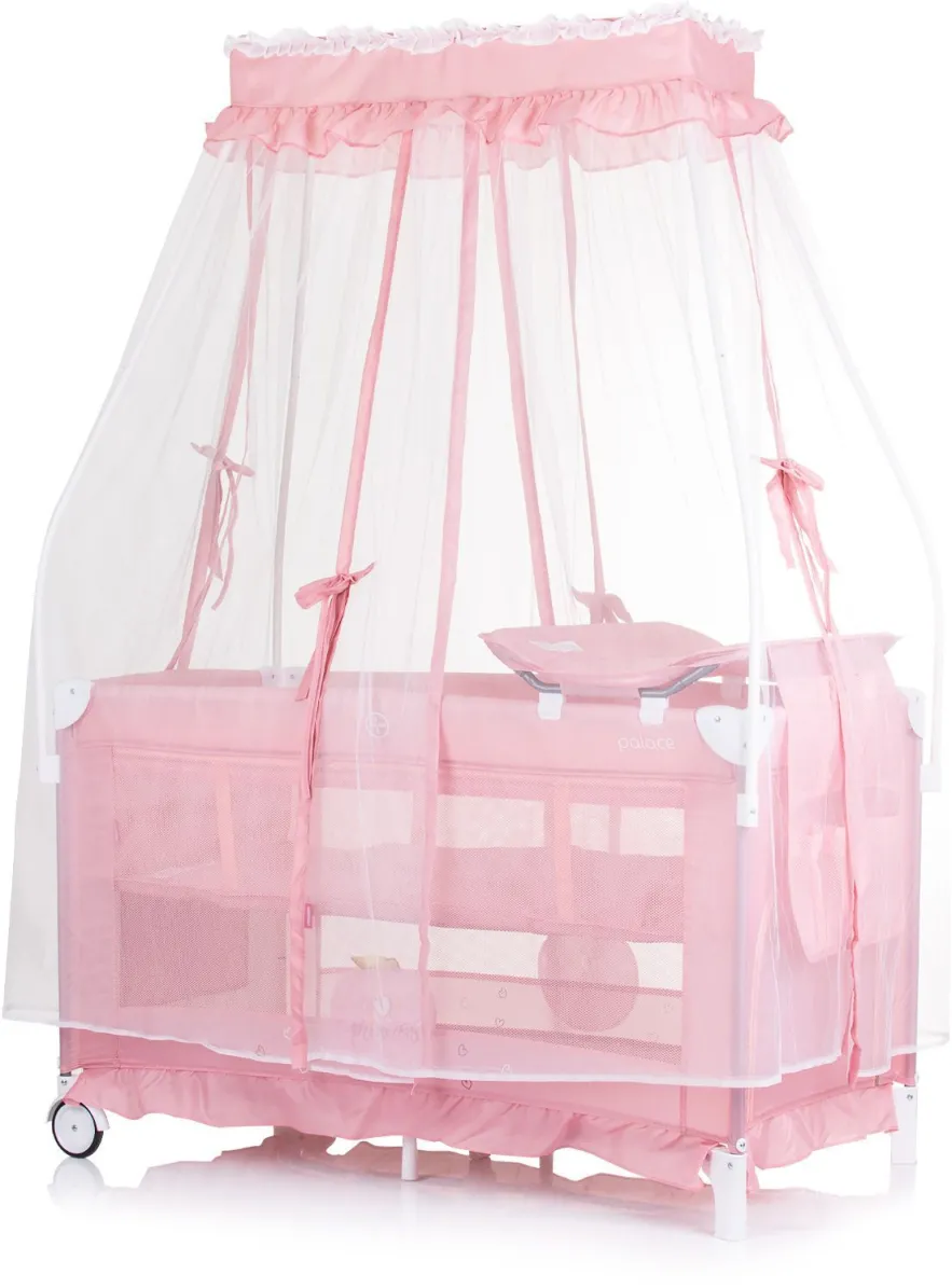 CHIPOLINO Prenosivi krevetić Palace princess 1 nivo pink