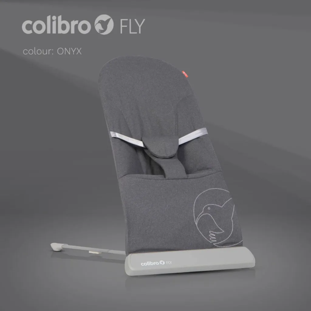 COLIBRO Ležajka za bebe Fly onyx/ tamnosiva