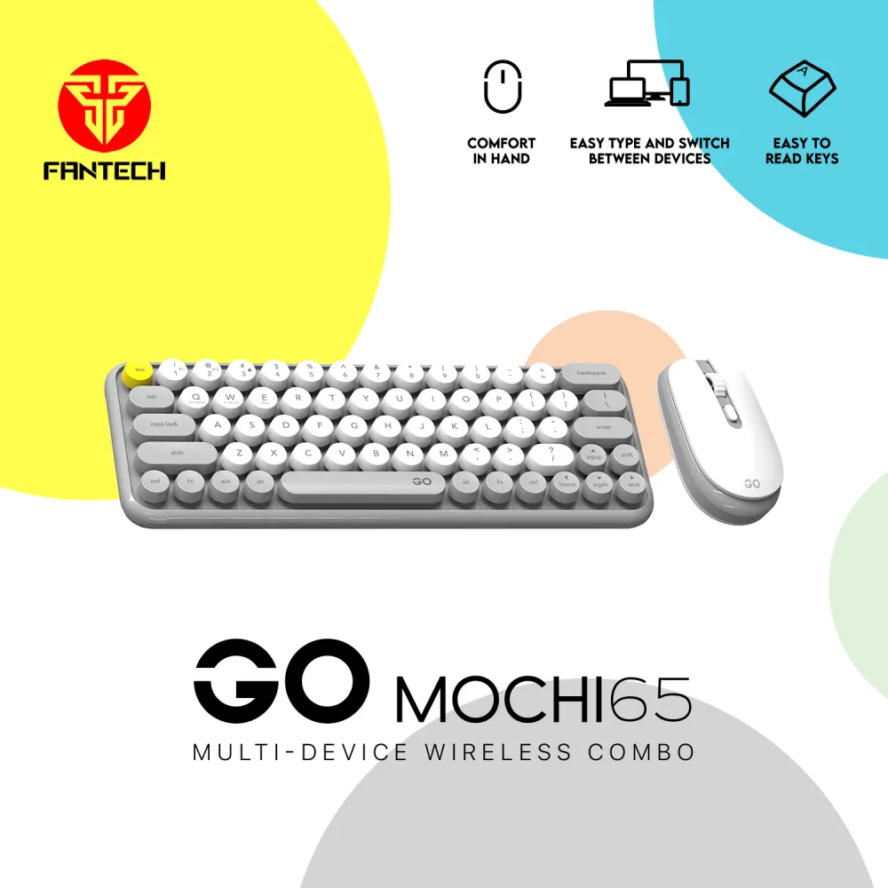 Combo miš tastatura wireless Fantech WK-896 GO Mochi65 sivi