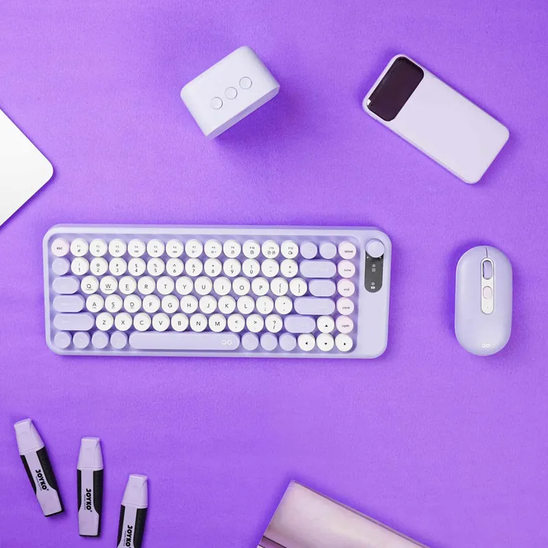 Combo miš tastatura wireless Fantech WK-898 GO mochi85 ljubičasta