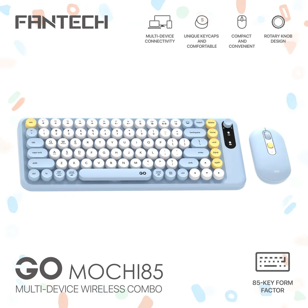 Combo miš tastatura wireless Fantech WK-898 GO mochi85 plava