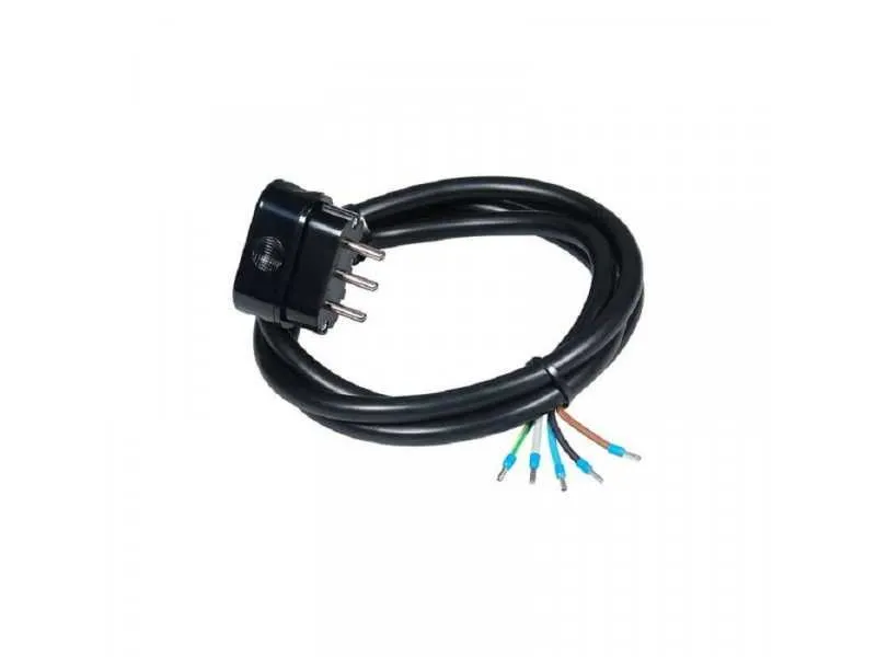 COMMEL Priključni kabl trofazni 16A 400V 10000W, crni 3m H05RR-F 5G2,5 C0739