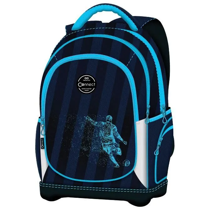 CONNECT Ranac đački anatomski lagan Football Player 40225 tamno plavi-plavi