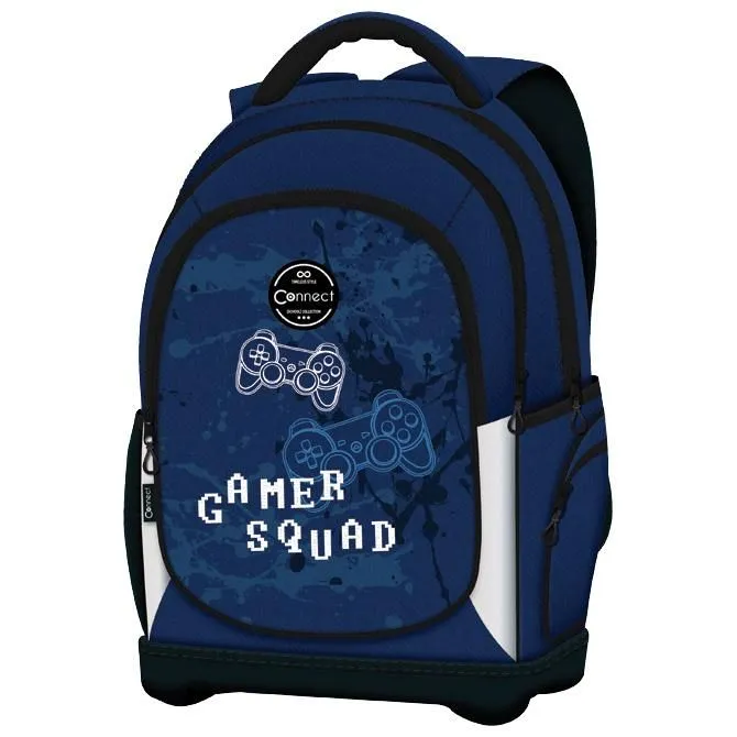 CONNECT Ranac đački anatomski lagan Gamer Squad 40223 tamno plavi-crni