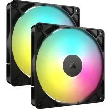 CORSAIR Kuler 140mm RS140 ARGB dual pack, crna