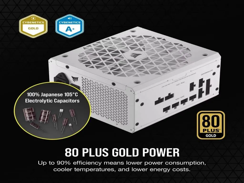 CORSAIR Napajanje Shift RM1000x ATX 80+Gold/ bela