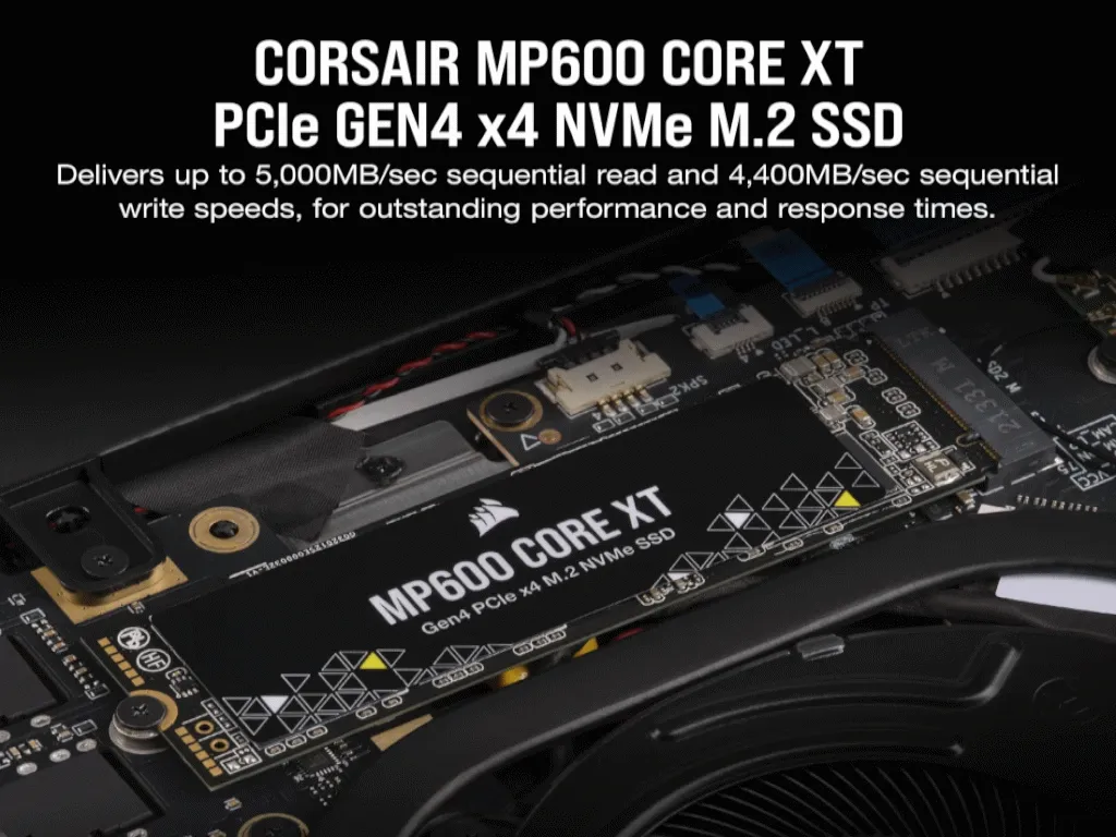 CORSAIR SSD MP600 CORE XT 2TB NVMe M.2 Gen4 PCIe x4 crna
