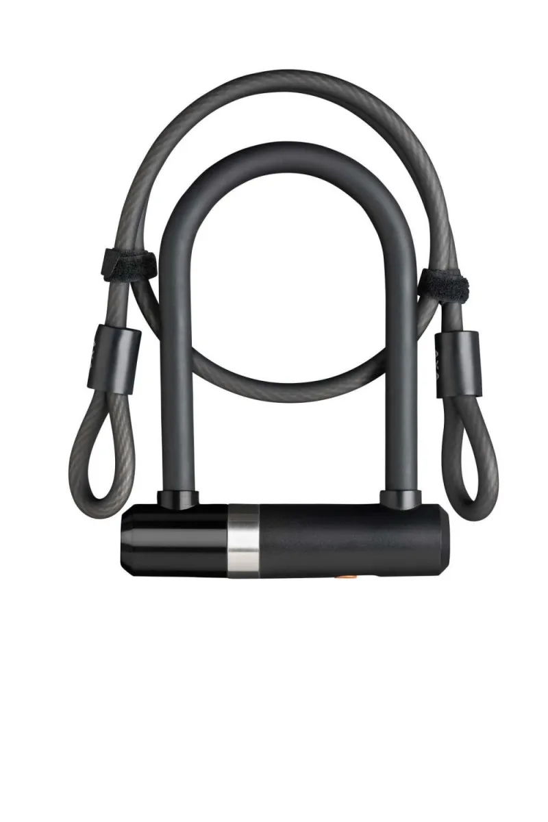CROSSER Brava za zaključavanje AXA U-lock NEWTON pro mini+cable 10 х 100 mm crna