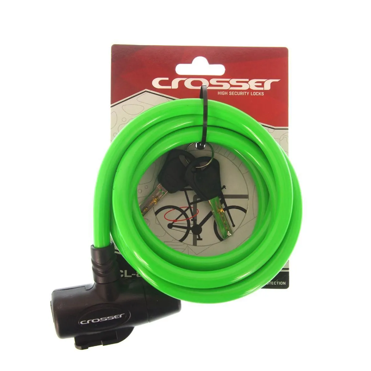 CROSSER Brava za zaključavanje CL-823 10x 1 800mm w bracket bright green