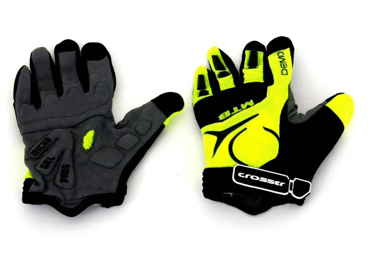 CROSSER Rukavice CG-537 LONG FINGER black/green M
