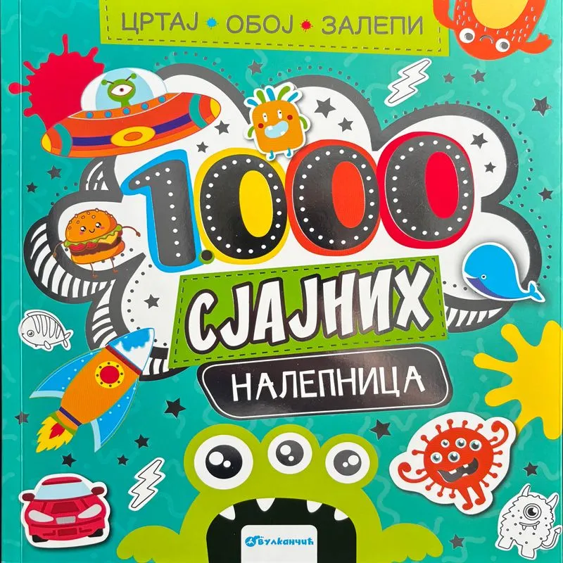 Crtaj/ oboj/ zalepi – 1.000 sjajnih nalepnica