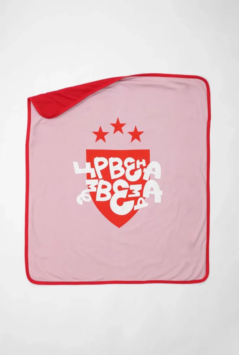 CRVENA ZVEZDA Prekrivač interlok roze 80x90