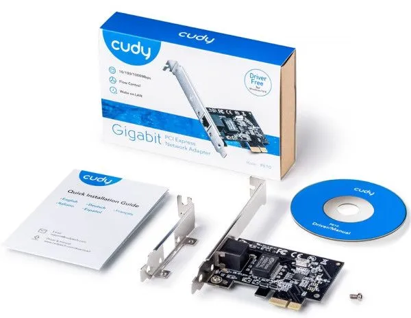 CUDY PE10 GIGABIT ETHERNET PCI-Express CARD