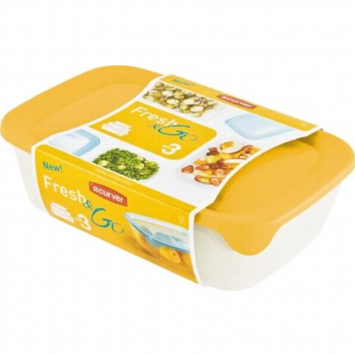 CURVER Kutije za hranu Fresh&Go set 0,5 L + 1 L + 2 L