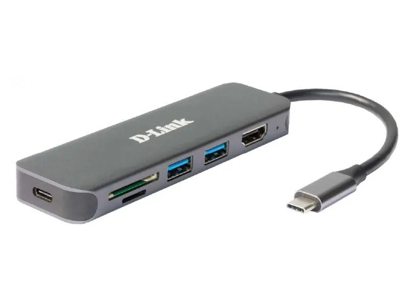 D LINK 6u1, USB-C HUB (DUB-2327)