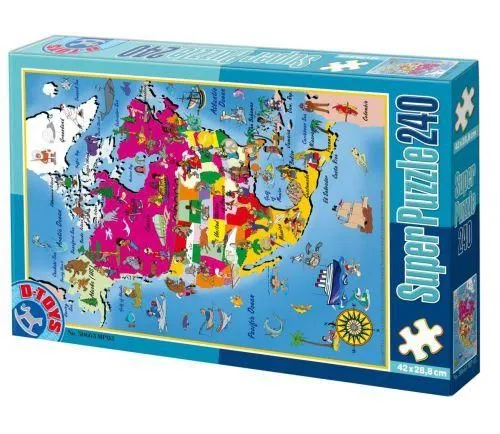 D-TOYS Puzzle Mapa 03 - 240 delova