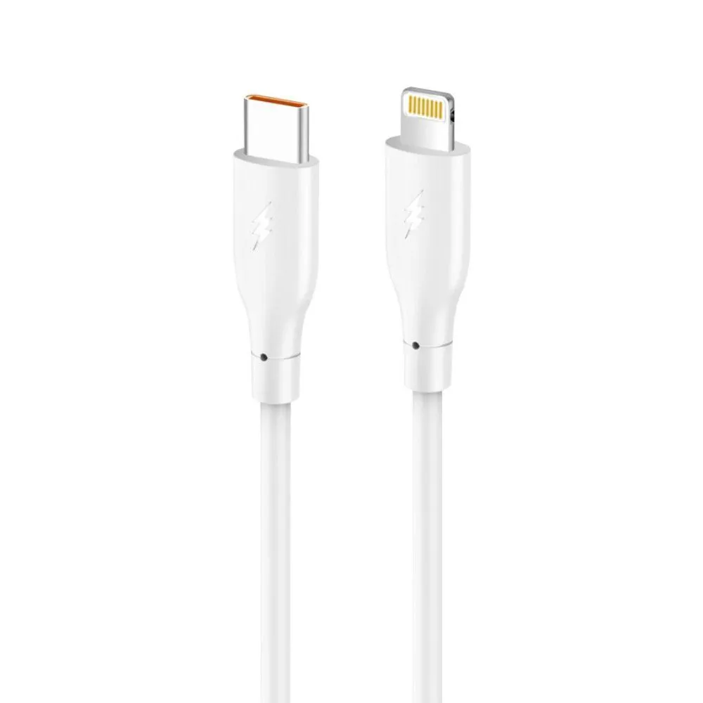 Data kabl KONFULON DC66/ 27W/ Type C na Lightning beli 1m