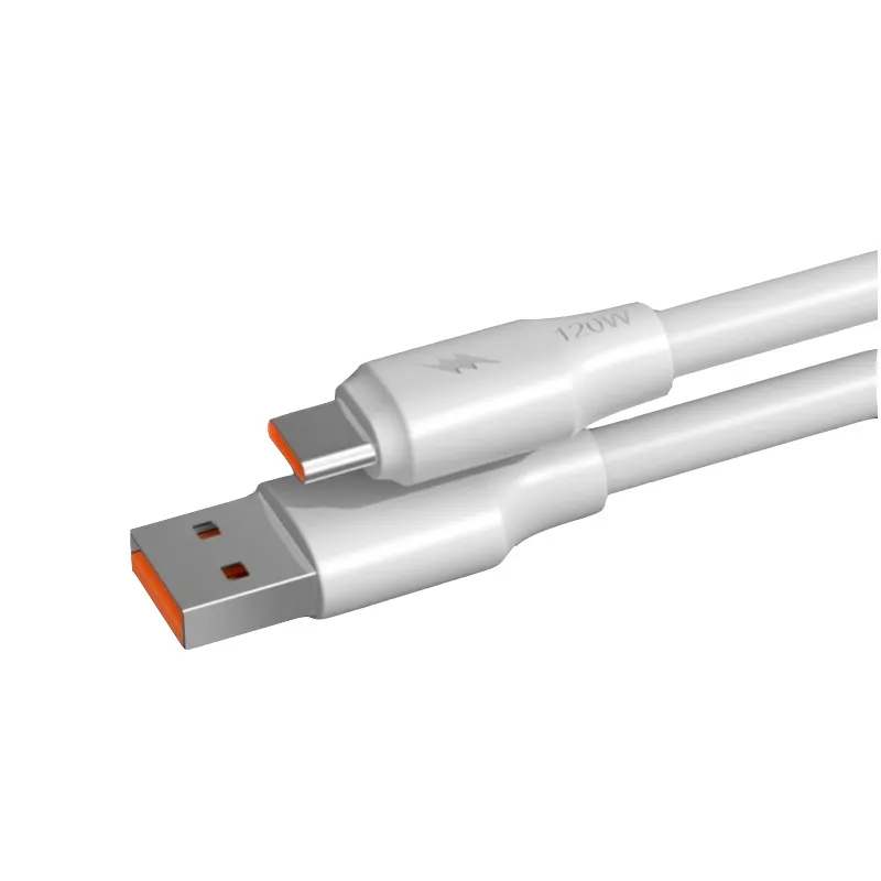 Data kabl KONFULON DL25/ 5A/ 120W/ USB na Type C beli 1m