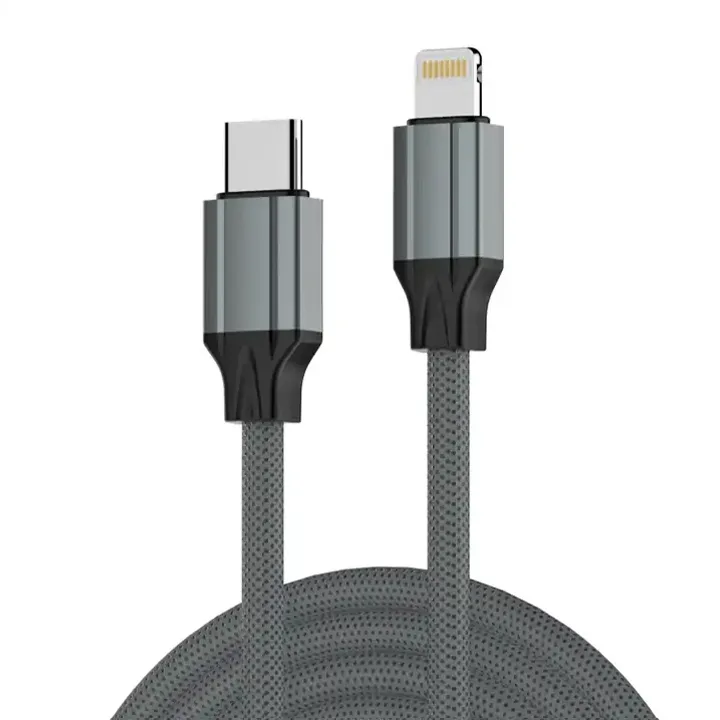 Data kabl LDNIO LC442I 30w/ Type C na iPhone Lightning sivi 2m