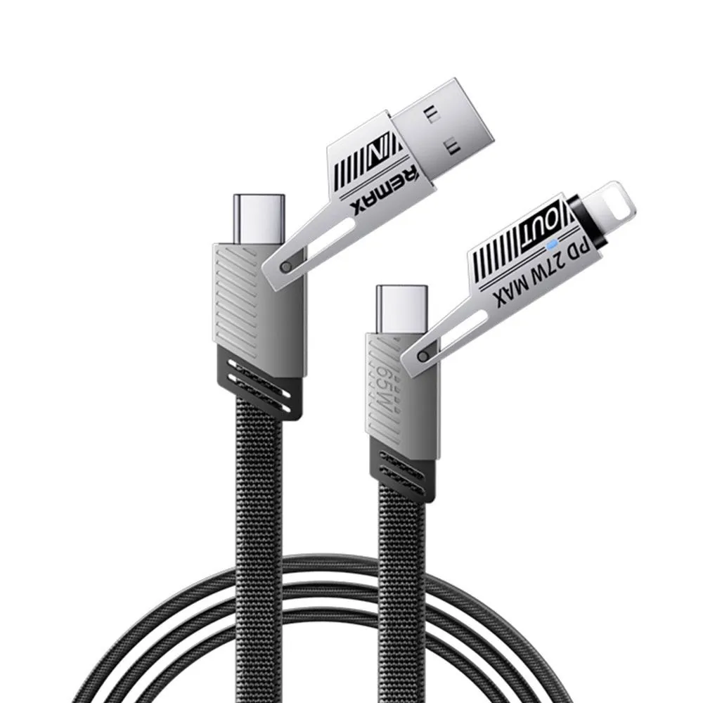 Data kabl REMAX RC-C189 PD 65W/ QC 3.0 USB Lightning 27W/ 2u1 crni 1m