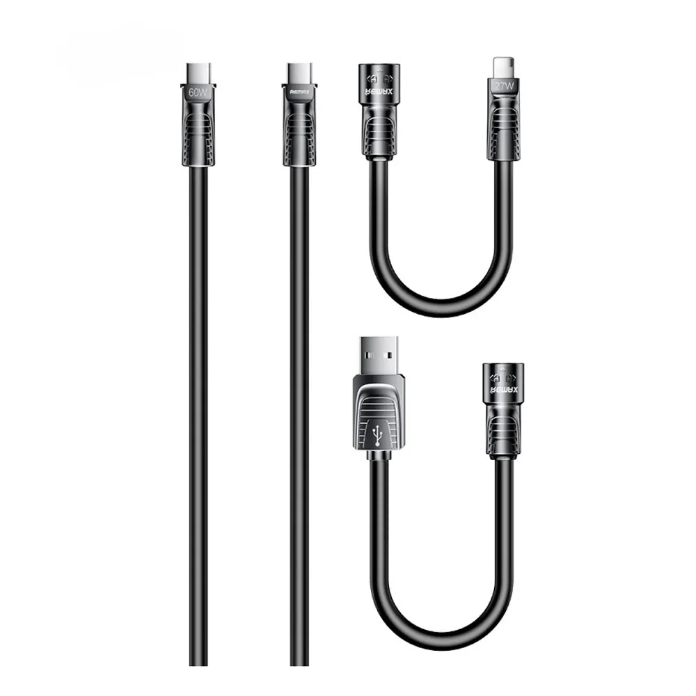 Data kabl REMAX RCC-168 Lyncharge Series 60w 4-in-1 Zinc Alloy  crni