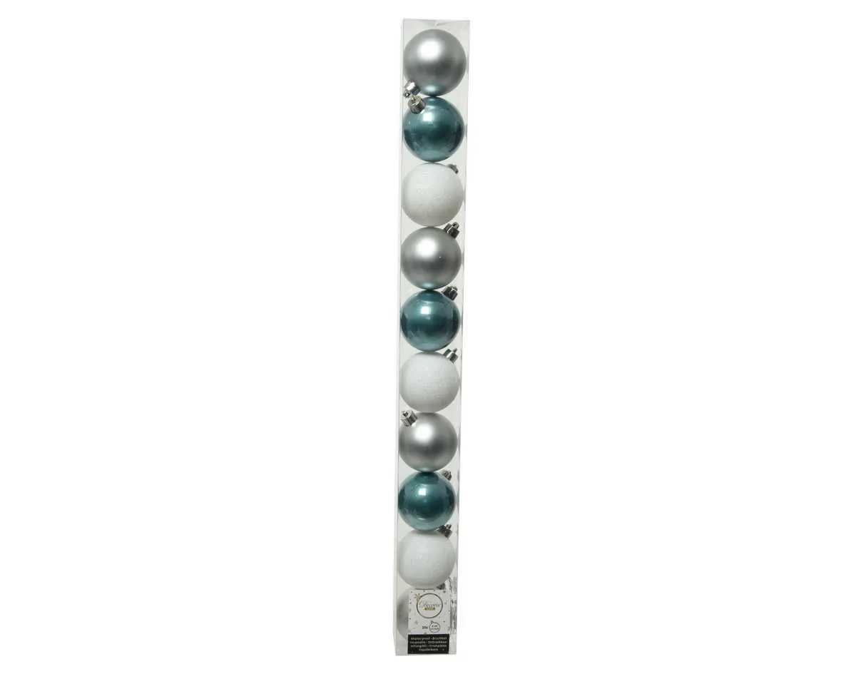 DECORIS Novogodišnje kugle, Blue mix, set 1/10