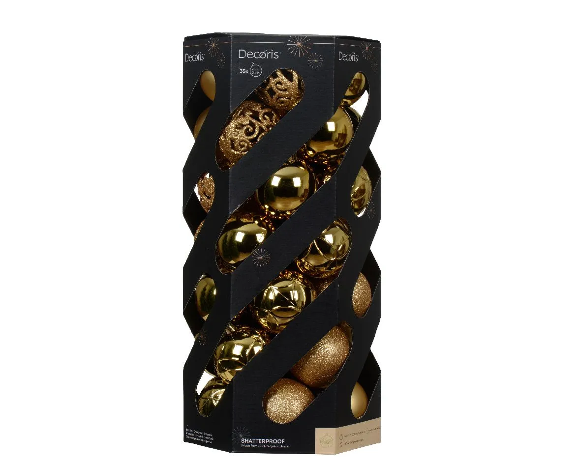 DECORIS Novogodišnje kugle za jelku, set  35/1 zlatna