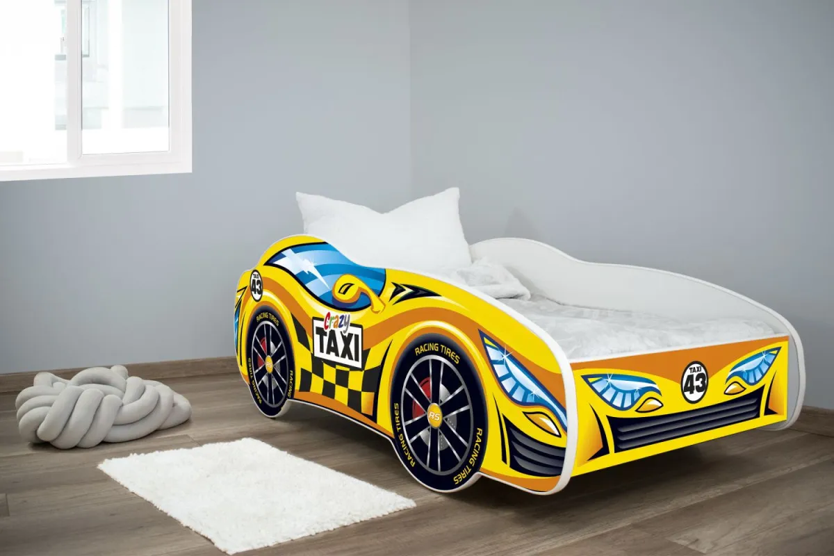 Dečiji Krevet 140X70Cm (Trkački Auto) Taxi