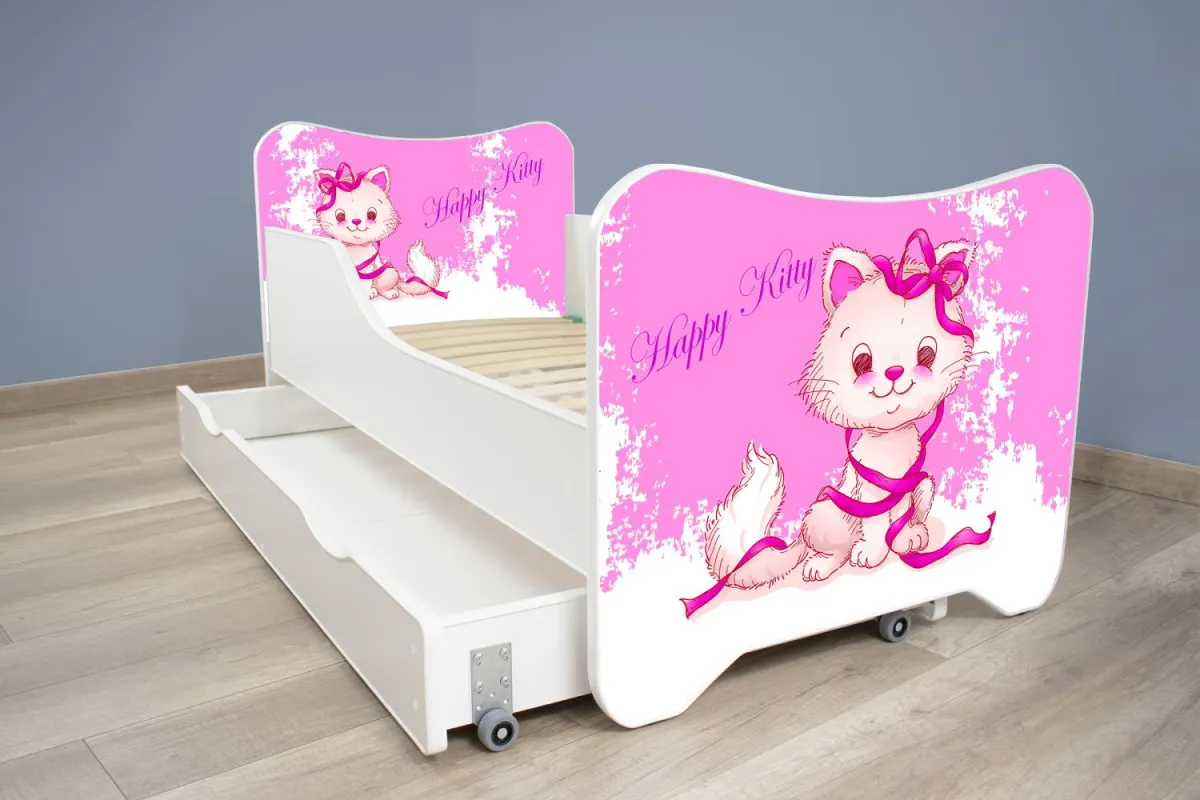 Dečiji Krevet 160X80Cm Happy Kitty + Fioka 7457-1-1