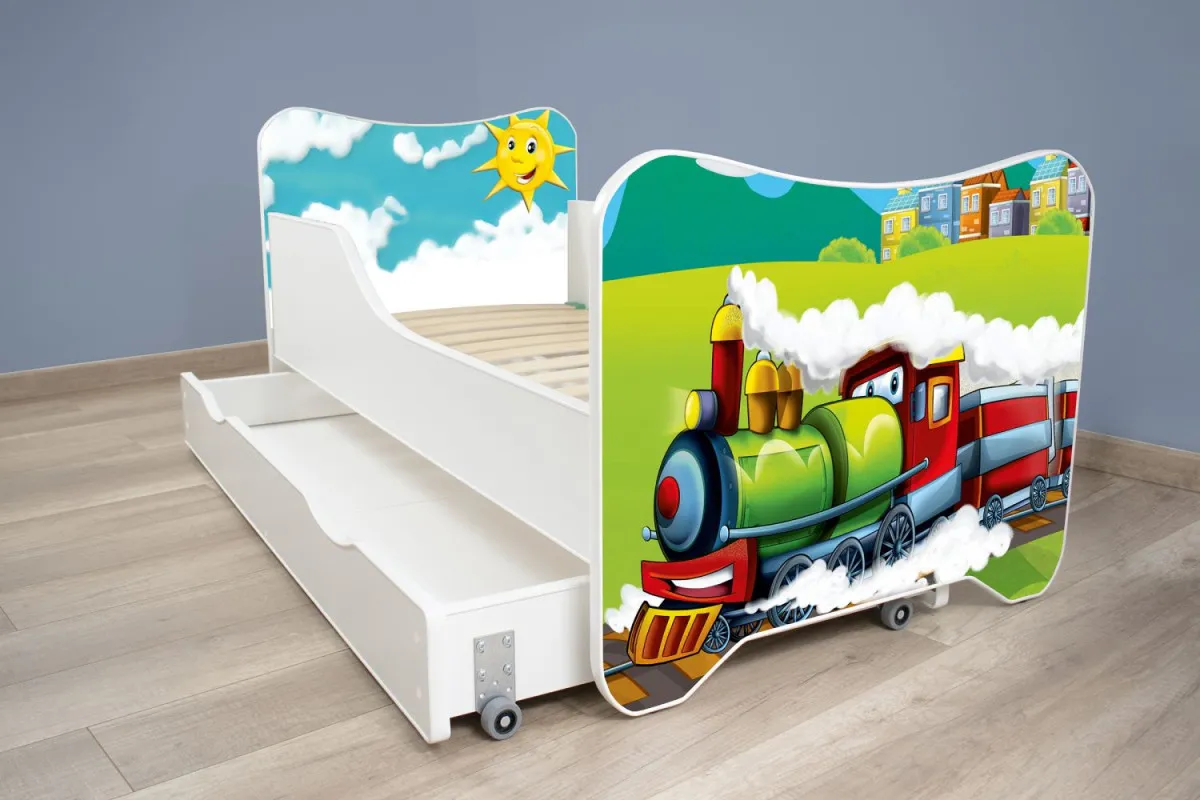 Dečiji Krevet 160X80Cm Happy Kitty + Fioka Choo Choo