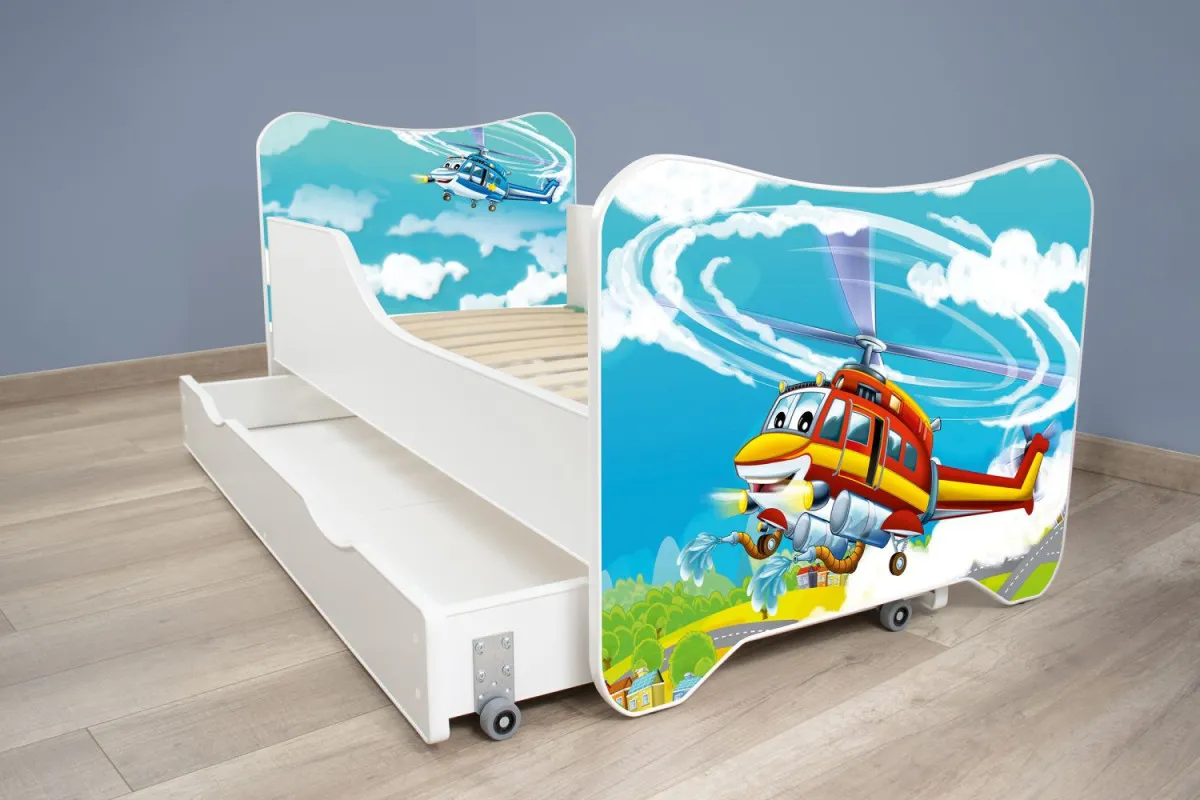 Dečiji Krevet 160X80Cm Happy Kitty + Fioka Helicopter