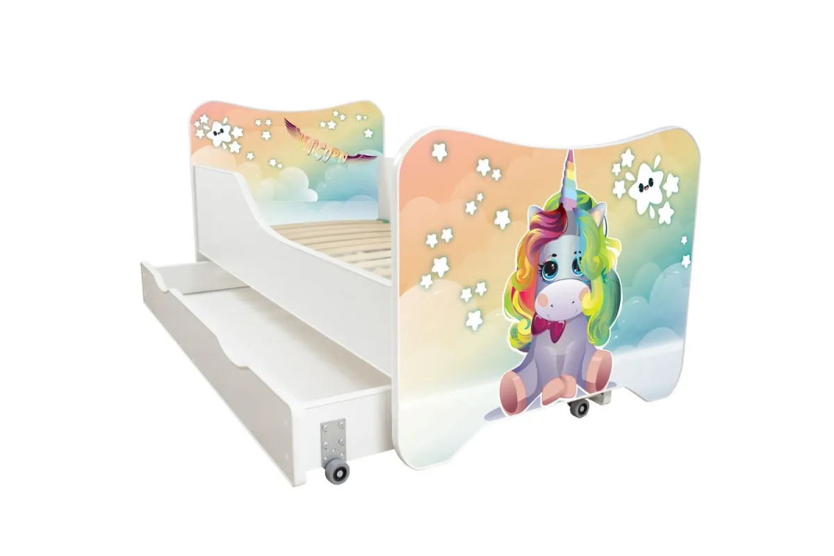 Dečiji Krevet 160X80Cm Happy Kitty + Fioka Unicorn Sky