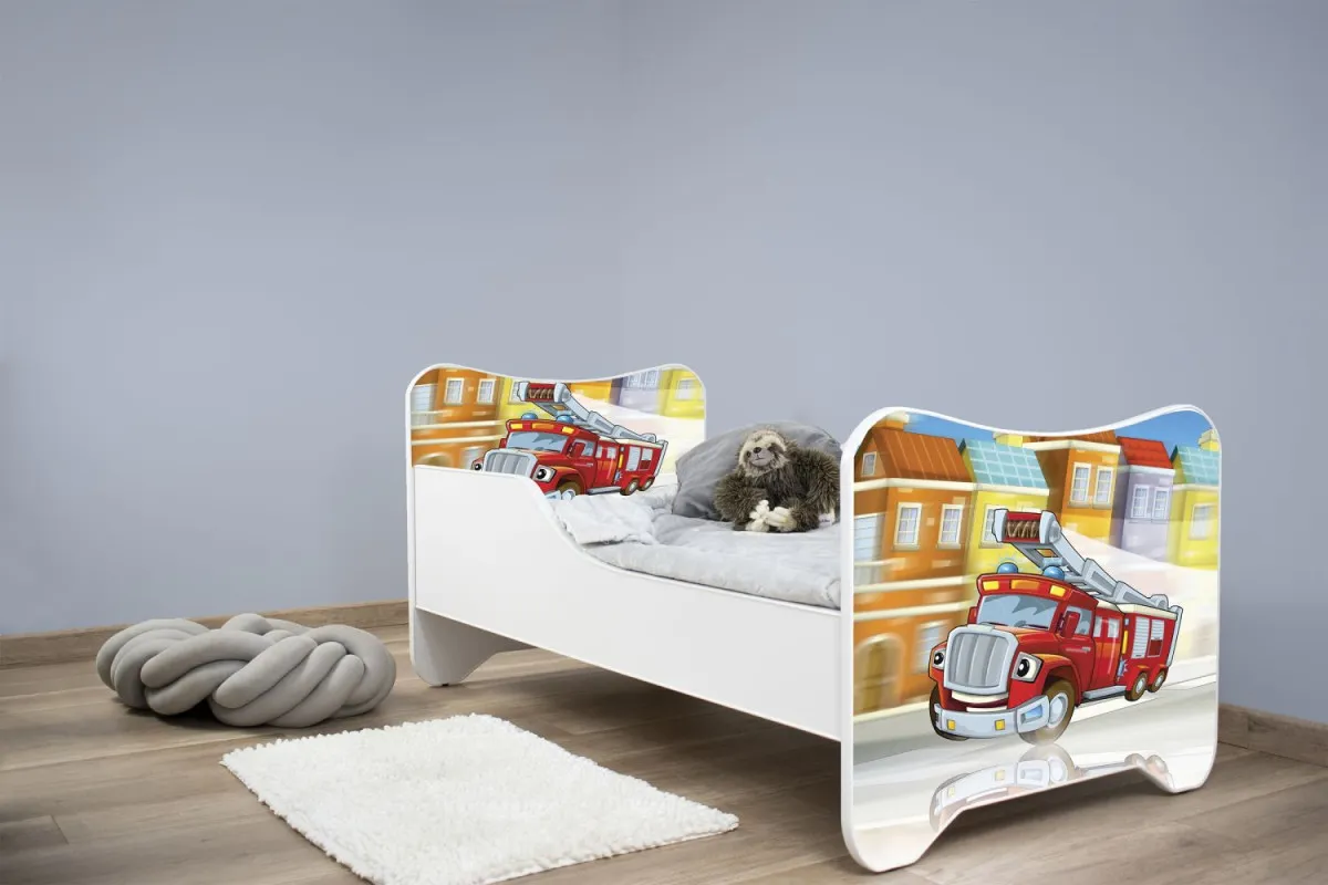 Dečiji Krevet 160X80Cm Happy Kitty Firetruck