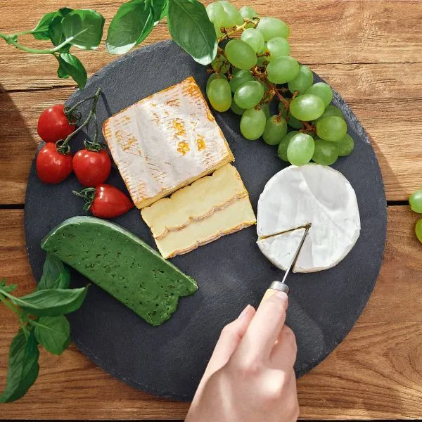 DEKOR DOM Daska za posluživanje 30cm Stone, crna