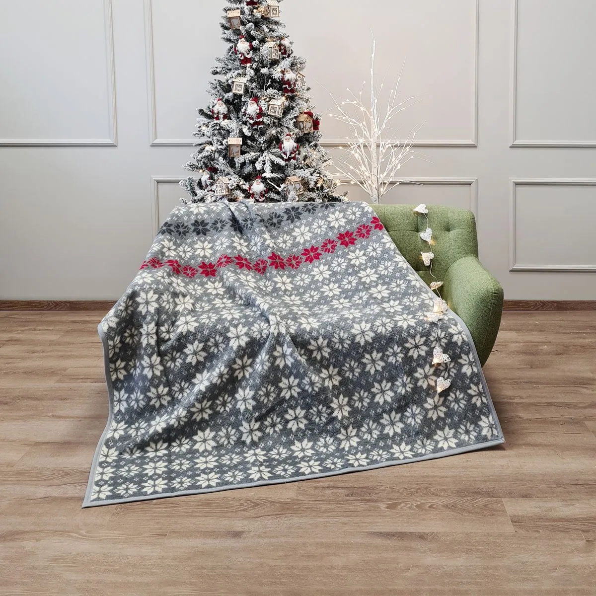 DEKOR DOM Ćebe Eco blanket 150x200cm - Snowflake Grey 16117C