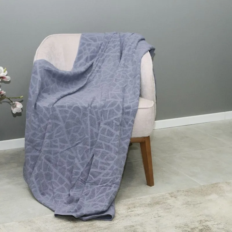 DEKOR DOM Frotir prekrivač STONE 200x210 - JEANS