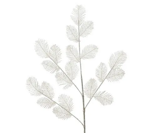 DEKOR DOM Novogodišnja dekoracija 72cm Feather 705037/ bela