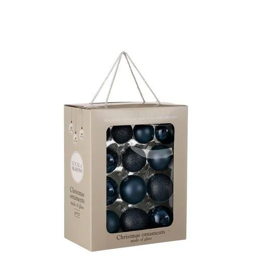 DEKOR DOM Novogodišnje kugle 7cm set 26/1 1143780/ plava