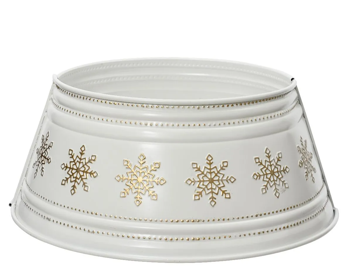 DEKOR DOM Novogodišnje postolje za jelku 70cm 389822/ bela/zlatna