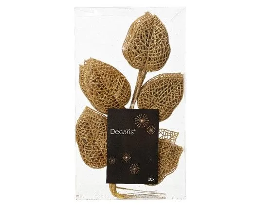 DEKOR DOM Novogodišnji ukras za jelku List 36cm 1/1 029325/ zlatna