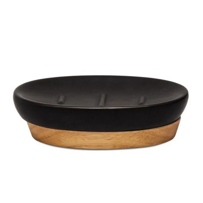 DEKOR DOM Posuda za sapun 12cm Jupiter, crna