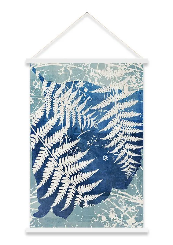 DEKOR DOM Slika Kakamono 60x90cm Blue Fern