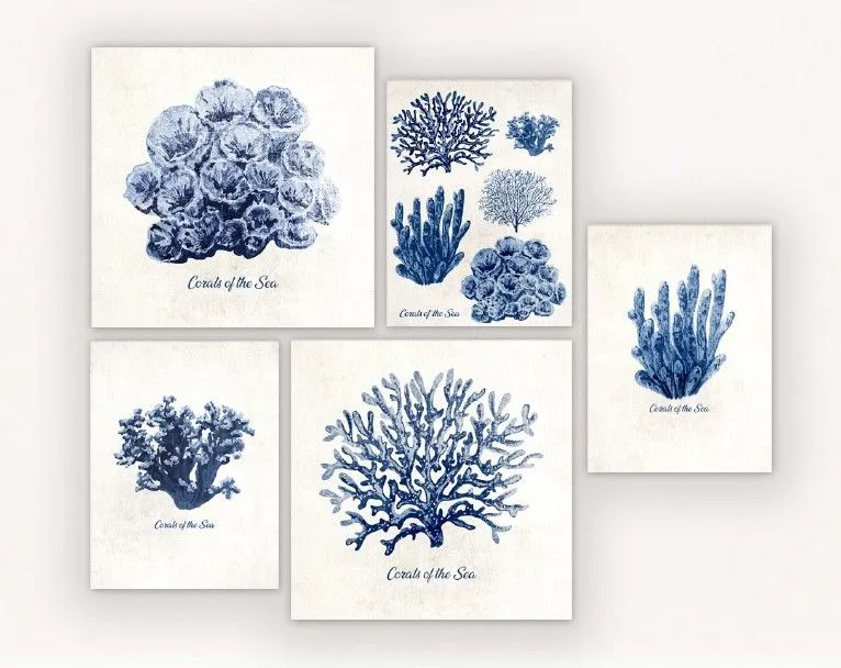 DEKOR DOM Slika Pizza box 5u1 Blue Plants