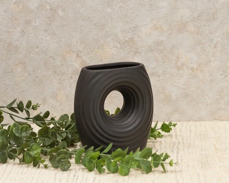 DEKOR DOM Vaza 17cm Buco, crna