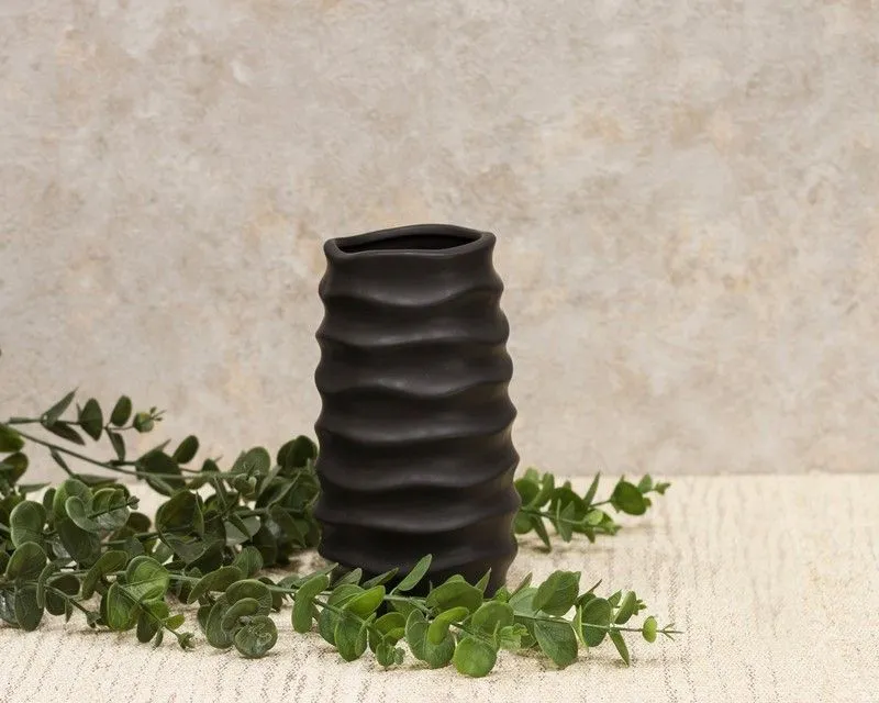 DEKOR DOM Vaza 20cm Collina, crna