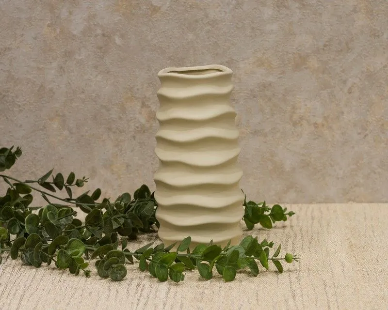 DEKOR DOM Vaza 24cm Collina, bež
