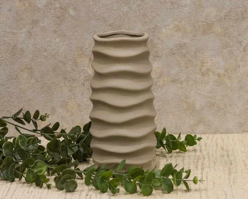 DEKOR DOM Vaza 24cm Collina, siva